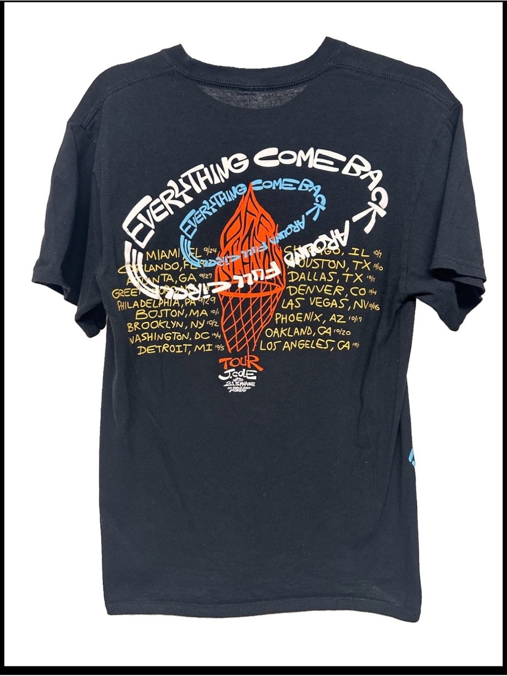 J Cole 21 Savage 2021 Off Season  tour t shirt M